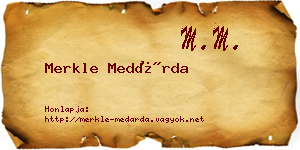 Merkle Medárda névjegykártya